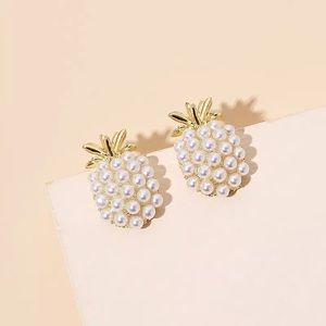 NEW Cute Pineapple Pearl Stud Earrings Boho